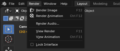 Blender's Render menu