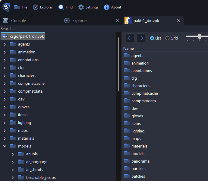 CS2 pak01 open in Source 2 Viewer